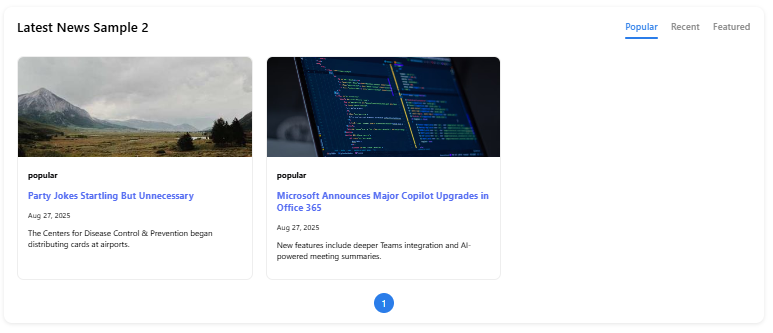 SharePoint News SPFX Webpart